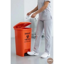 Melkan Home Tıbbi Atık Kovası 25 Litre Pedallı Tıbbi Atık Kutusu Slim Pedallı Çöp Kovası A