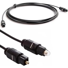 Fiber Optik Dijital Sinema Sistemi Ses Kablosu Optical Toslink Audio 10 mt (Siyahhh)