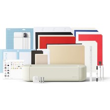 Cricut Explore® 5 Essential Bundle + Dijital Içerik, Boz Kahverengi / 65 Proje Için Sarf Malzeme