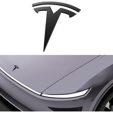 Spigen Tesla Model Y Juniper 2026-2025 Ön Logo Amblem Koruyucu Çizilme Önleyici TD100B Siyah - Ac