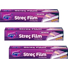 Parex Kesme Bıçaklı Streç Film 100 M (3 Paketi)