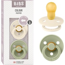 Bibs Colour Ikili Kauçuk Emzik- Ivory/sage 18+ Ay