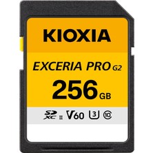 Kıoxıa Excerıa Pro G2 256GB Sdxc Uhs-Iı Hafıza Kartı - V60 U3 C10-300MB/S Okuma 250MB/S Yazma - 8k