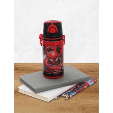 Frocx Spiderman Çelik Matara, 500 Ml, Salto Thwip, Paslanmaz Çelik, Pipet Ağızlı