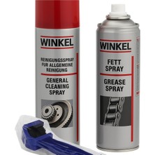 Zincir Temizleme ve Bakım Seti – Temizlik & Gres Sprey + Zincir Fırçası Off-White Medium