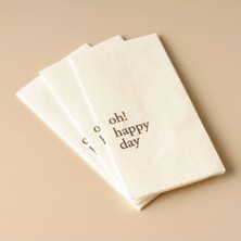 Oh Happy Day 100'LÜ Peçete Beyaz (33X33 Cm)