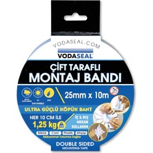Vodaseal 53.01.021 Çift Taraflı Montaj Bandı, 25X10