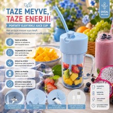 Spinx Şarjlı Taşınabilir Blender Smoothie Makinesi 420 ml Portatif Meyve Sıkacağı Bardağı -