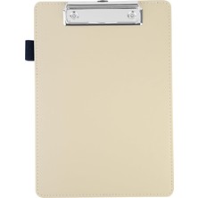 Sekreterlik,a5 Küçük Boy,kapaksız,a5 Clipboard Vegan Suni DERI,17,5X24,5 Cm.,bej