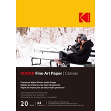 Kodak Fine Art Paper Canvas A4 (210 x 297 Mm) Fotoğraf Kağıdı 230 Gsm 20 Yaprak