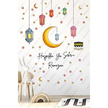 Hoşgeldin Ya Şehri Ramazan Duvar ve Cam Sticker Seti, Ramazan Temalı Dekoratif Çıkartma, Hilal