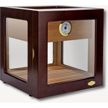 Lubinski Cam Küp Cedar Tepsili Puro Kutusu Humidor 40S