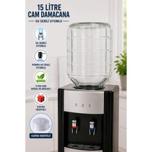 Cam Damacana 15 Litre Sıfır Üründür Su Sebili Uyumlu Pompa ve Cihaz Uyumlu Kapak Hediyeli