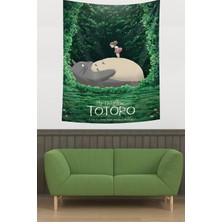 Pelangi Hayao Miyazaki Anime Komşum Totoro Leke Tutmaz Kumaş Duvar Örtüsü Duvar Halısı Tapest