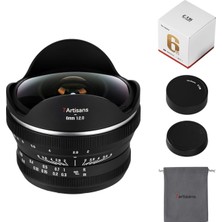 7ARTISANS 6mm F2.0 Aps-C Balıkgözü Ultra Geniş Açı 220 ° Lens Manuel Odaklama Prime Lens Fuji