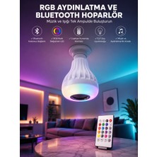 sbodurhome Kablosuz Bluetooth Hoparlör LED Lamba