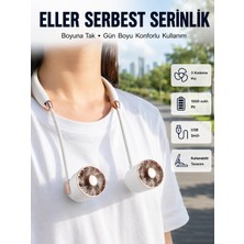 sbodurhome Katlanabilir Asılabilir Fan USB Şarjlı Hafif ve Sessiz Tasarım