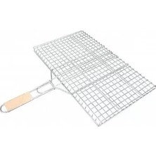 Midas Toptan Home Orta Boy Mangal Izgarası - 40X30 cm - Ahşap Saplı