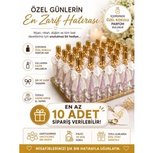 Novaly Store Düğün Nikah Nişan Hediyelik Parfüm Şişesi | Özel Kokulu Cam Şişe | Davetiye Hatıralığı | En Az 10 Adet