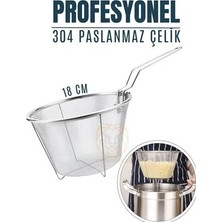 sbodurhome Kızartma Süzgeci Patates Kızartma Filtresi 304 Paslanmaz Çelik Mink Design 721078