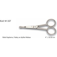 Aslanoğlu Store Europe Aplike Nakış Makası Kıvrık Küt Uçlu No:4 10,16 cm