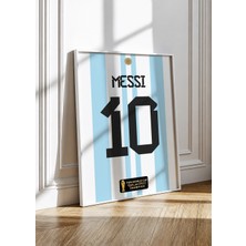 Base Concept Lionel Messi Arjantin 10 Poster Tablo (Çerçeveli)