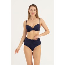 Obje Kadın Lacivert Lastik Detaylı Bikini Altı