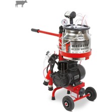 Melasty Micro Tekli İnek Süt Sağma Makinesi (Paslanmaz Güğüm-Kauçuk Memelik) (Kuru Pompa)