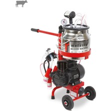 Melasty Micro Tekli İnek Süt Sağma Makinesi (Paslanmaz Güğüm-Silikon Memelik) (Kuru Pompa)