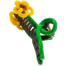 Uravas Store Çiçek Tüylü Mandal Toka 11 cm