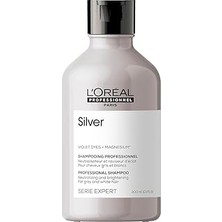 Uravas Store L'oréal Professionnel Paris Serie Expert Silver Çok Açık Sarı, Gri ve Beyaz Saçlar Için Renk Dengeleyici Mavi Şampuan 300ML