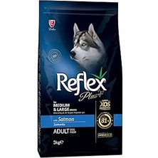 Uravas Store Reflex Plus Orta&amp;büyük Irk Somonlu Yetişkin Köpek Maması 3 kg