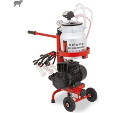Melasty Micro İkili Koyun Süt Sağma Makinesi (Alüminyum Güğüm-Silikon Memelik) (Kuru Pompa)