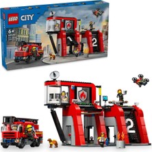 Dora Shopping City Itfaiye Kamyonlu Itfaiye Merkezi 60414-6 Yaş ve Üstü Kız ve Erkek Çocukları Için 5 Mini Fi