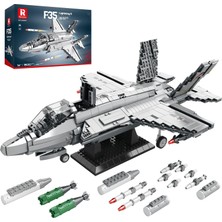 Dora Shopping Reobrix F-35 Askeri Savaş Jeti Montaj Seti 33021, Lightning Iı Joint Strike Fighter Uçak Ordu Oyunca