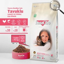 BonaCibo 15 kg Tavuklu Yavru Kedi Maması Kitten