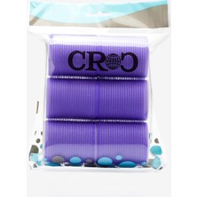 Dora Shopping Croc 1203 Cırtlı Sünger Bigudi Mor 6lı Çap 5cm