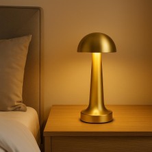 Dora Shopping Gold Şarjlı Dokunmatik Masa Lambası - LED Işıklı, 3 Renk Seçeneği, Taşınabilir ve USB Şarjlı, Şık ve