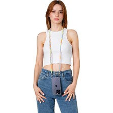 Dora Shopping Daisy Rengarenk 110 cm El Örgüsü Telefon ve Çanta Askısı