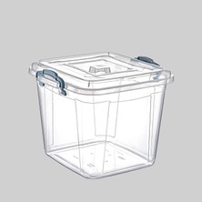 Dora Shopping Polytime Multibox Şeffaf Kilitli Mutfak Eşya Gıda Saklama Düzenleme Kabı Kutusu - Kare - 10 Litre