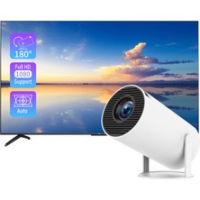 Dora Shopping Conmezer Mini Projektör, Dış Mekan Taşınabilir Film Projektörü 1080P Destek, Çift Bantlı Wifi 6 + Bl