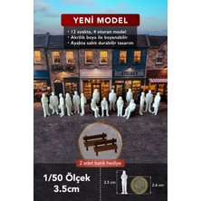 Aysluka 1/50 Ölçek 3.5cm Boyanabilir Maket İnsan Figürleri 16 Adet (Bank hediye)