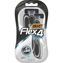 Dora Shopping Flex 4 Erkek Tıraş Bıçağı 3'lü Blister (4 Bıçak), Birbirinden Bağımsız Hareket Edebilen 4 Bıçak,