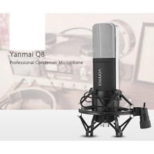 Dora Shopping Yanmai Q8 Profesyonel Condenser Mikrofon – Cardioid Yönlü, 37DB Hassasiyet, 50Hz-16kHz Gen
