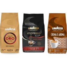 Lavazza Qualità Oro + Crema E Aramo + Espresso Barista Gran Crema Çekirdek Kahve (1000GR) 3'lü Paket