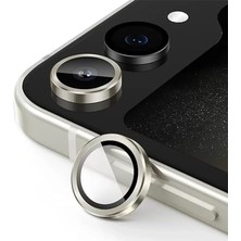 Uslucan Alışveriş Samsung Galaxy Z Flip 5 Valdez Metal Kamera Lens - Krem