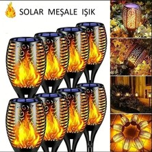 Wmx Teknoloji Solar Bahçe Lambası – Alev Efektli, Güneş Enerjili (4 Adet)