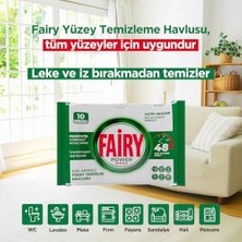 TeknoKapsül Power Wipes Yüzey Temizlik Havlusu 10 Yaprak | Beyaz Sabun | Beyaz Sirke & Karbonat