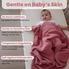 TeknoKapsül Organik Pamuk Bebek Örgü Battaniye Hediye Kutusu – Yumuşak Toddler, Beşik Bebek Arabası