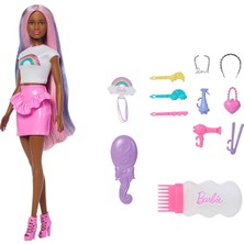 Barbie Gökkuşağı Saçlar Bebeği - Kahverengi Saçlı JJP08